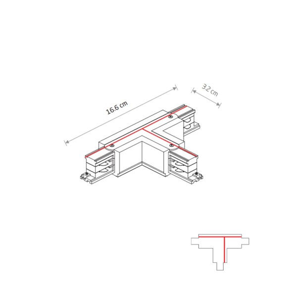 З'єднувач Nowodvorski 8244 CTLS Power T Connector Left 1 T-R1 чорний - фото №1