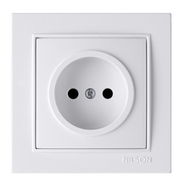 Розетка Nilson Thor біла 1-на без заземлення ( 27111015 )