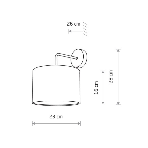 Бра, настінний світильник Nowodvorski 9084 Alice E27 1x10W IP20 чорний - фото №1