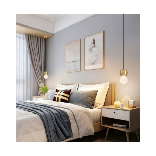 Підвісний світильник, люстра Kloodi DECO_PE-SONYA80 3W 3K GD SONYA80 LED 1x3W 3000К 120Lm IP20 золотий - фото №1