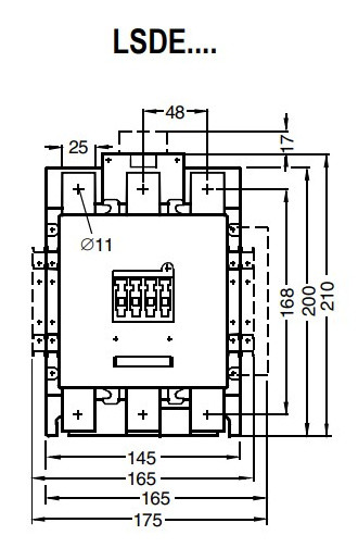 Контактор Schrack LSDE305F 220-240В AC 2НО+2НЗ 160кВт 330А 3P розмір 10 - фото №1