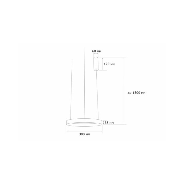 Подвесной светильник, люстра MJ-Light 11001 Ring - фото №3