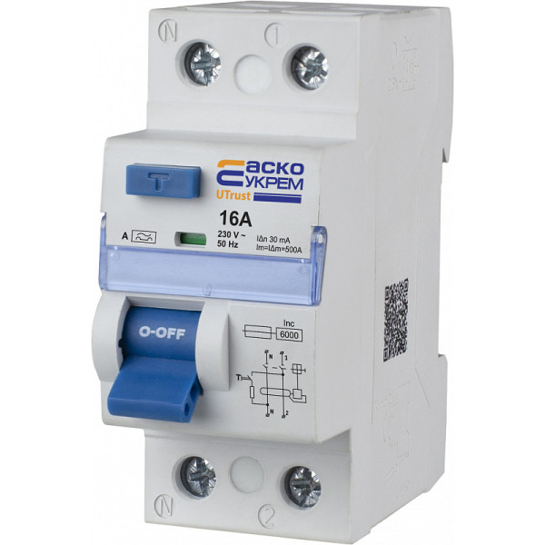 ПВЗ Аско-Укрем UTrust 1P+N 16А 30мА А (A0010210134) - фото №4