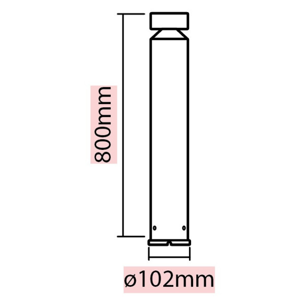 Металевий парковий світильник Osram Endura Style Cylinder 80см 6Вт (4058075205390) - фото №3