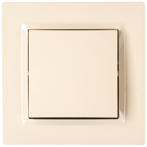 Вимикач одноклавішний Simon 10 кремовий - фото №2