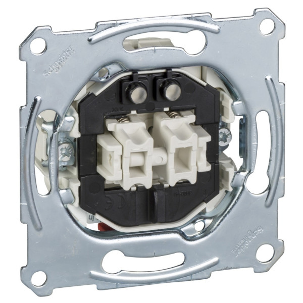 Механизм выключателя 2-клавишный с подсветкой Merten, MTN3165-0000