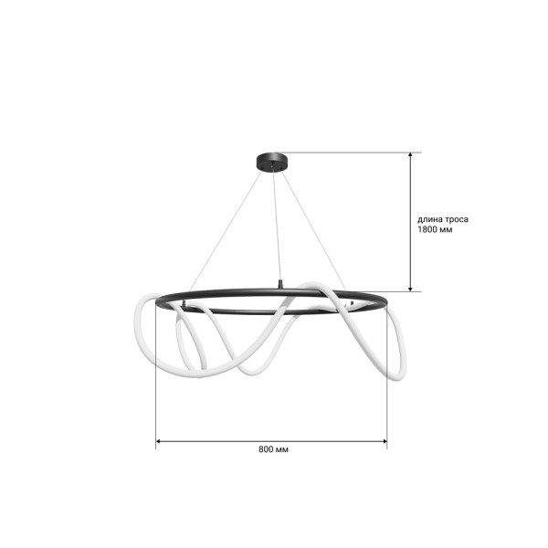 Люстра MJ-Light 10021 Rope LED 80W 4000k - фото №4