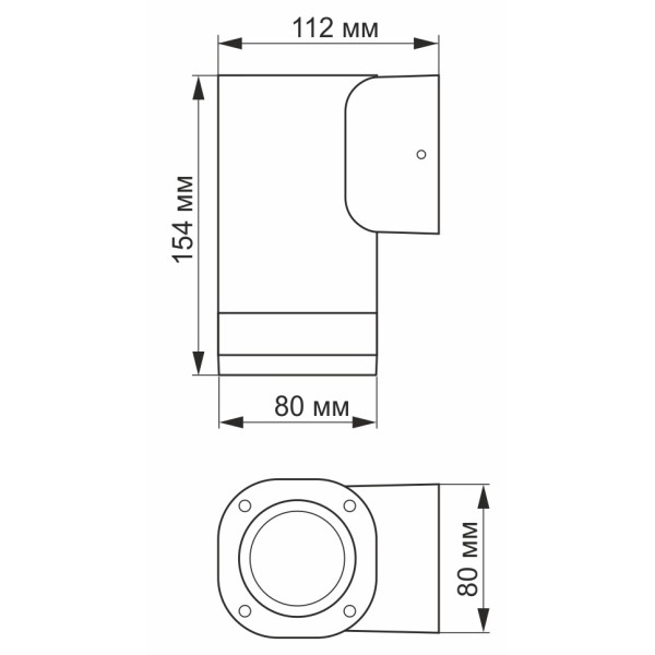 Наружный LED светильник для подсветки зданий Videx GU10 IP54 (VL-AR071G) - фото №2