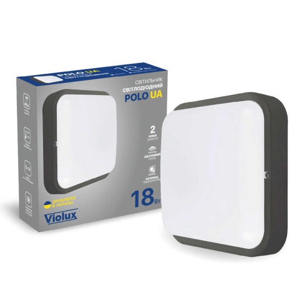 Светильник LED Violux ДББ POLO UA антрацит 18W 5000K IP54 ( 243453 )
