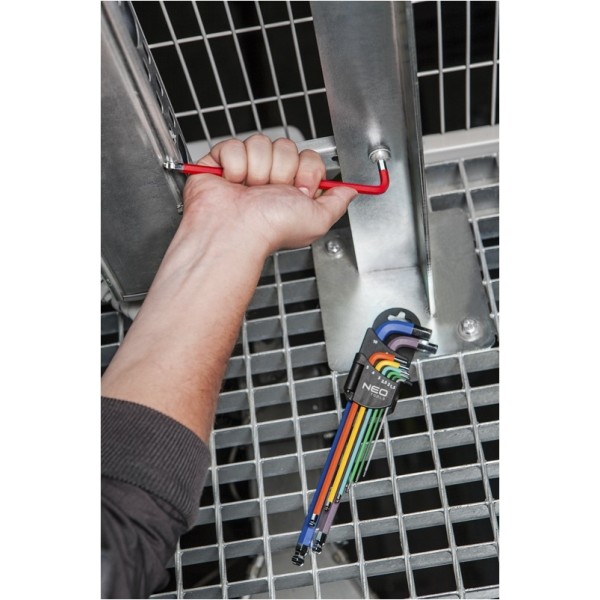 Набір шестигранних ключів Neo Tools 09-512 1.5-10мм (9шт) - фото №5