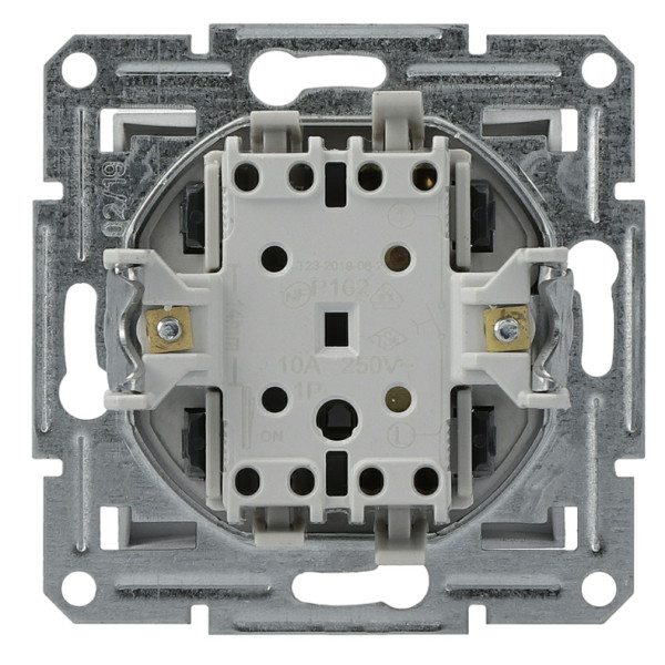 Выключатель кнопочный без рамки «Звонок» алюминий Asfora, EPH0800161 - фото №3