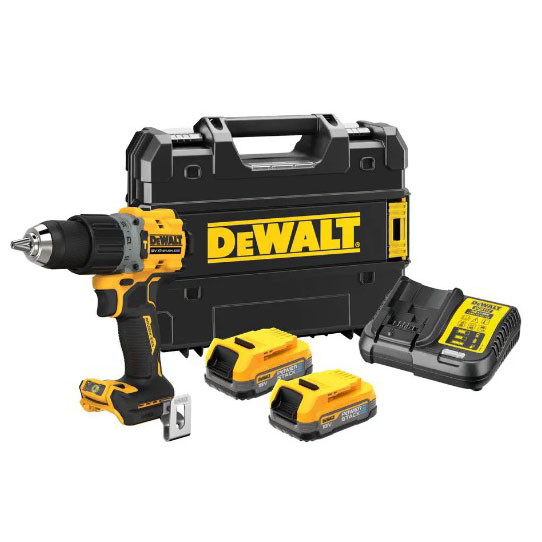 Ударная дрель-шуруповерт бесщеточная DeWALT DCD805E2T XR Li-Ion 18В 1,7Ач 90Нм патрон 13мм