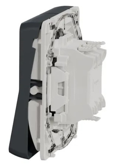 Двоклавішний кнопковий вимикач Schneider Electric MUR35228 з підсвічуванням IP55 (чорний) - фото №2