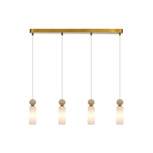 Подвесной светильник, люстра Italux PND-95331-4-BRSS Santos G9 4x40W IP20 латунный