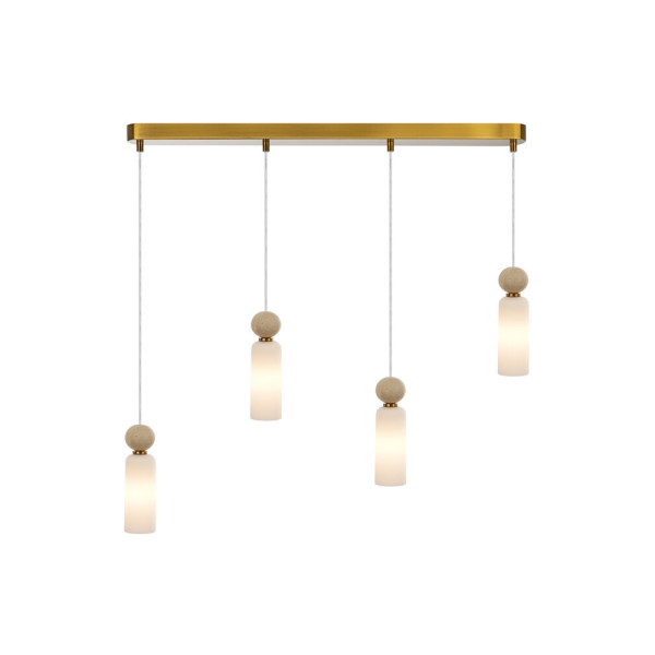 Подвесной светильник, люстра Italux PND-95331-4-BRSS Santos G9 4x40W IP20 латунный - фото №1