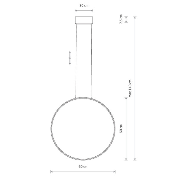 Люстра Nowodvorski 10861 Circolo LED M 1x21W 4000K 700Lm IP20 чорна - фото №3