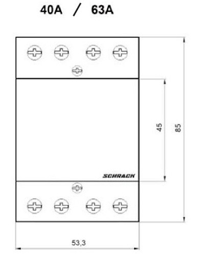 Контактор 40А 4НО 230В AC, Schrack - фото №1