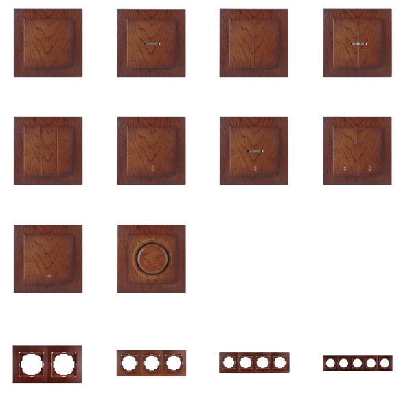 Вимикач Nilson Touran горіх 1кл прохідний ( 24271007 ) - фото №3