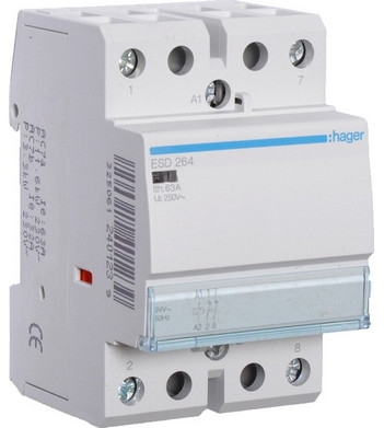 Контактор 63A ESC464 (4НЗ, 230В) 3м Hager