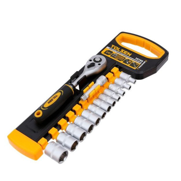 Набор торцевых головок Tolsen (15150) 1/4" (14шт) «Профи» - фото №5