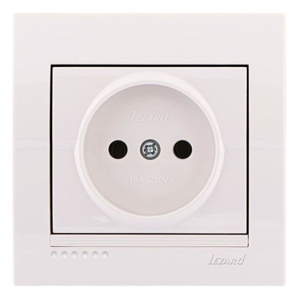 Розетка біла Deriy, Lezard