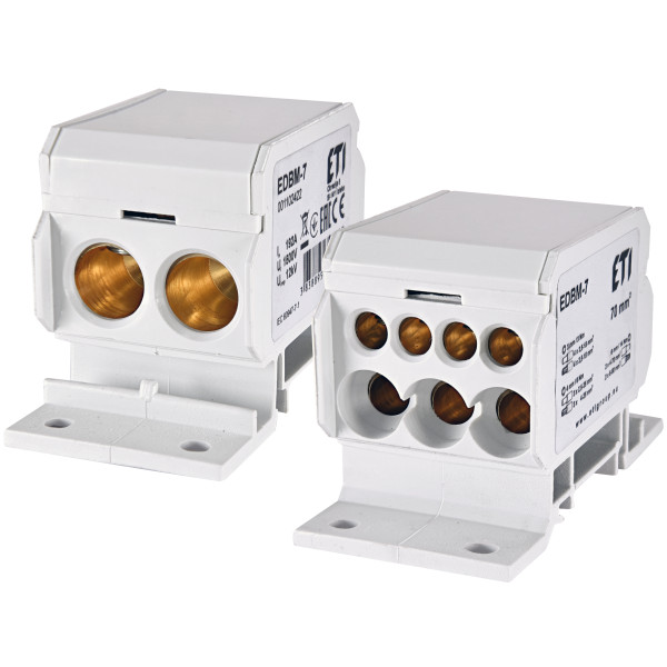 Распределительный блок ETI 001102422 EDBM-7 (192А 1x4-70; 3x2.5-25; 4x2.5-16) - фото №1