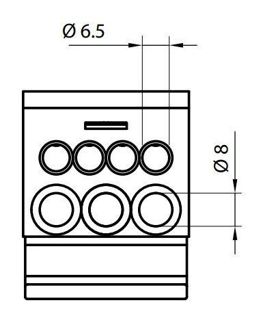 Распределительный блок ETI 001102422 EDBM-7 (192А 1x4-70; 3x2.5-25; 4x2.5-16) - фото №5
