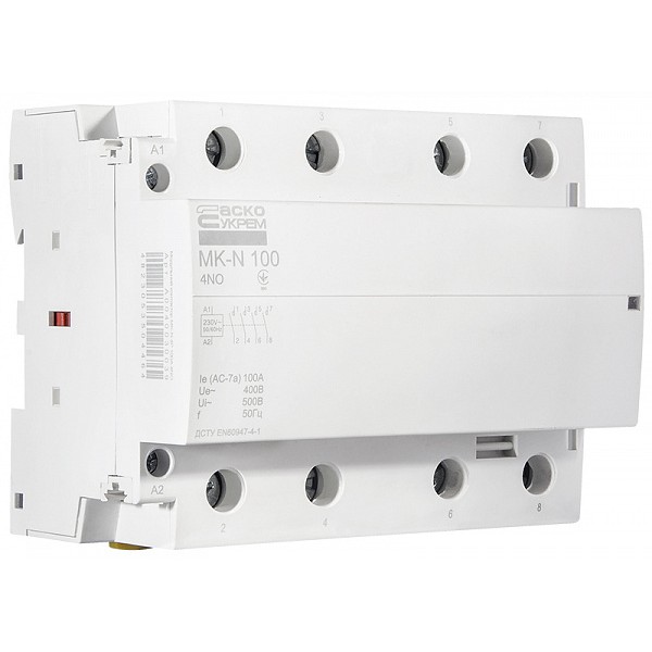 Модульный контактор Аско-Укрем MK-N 4P 100A 4NO (A0040030039)