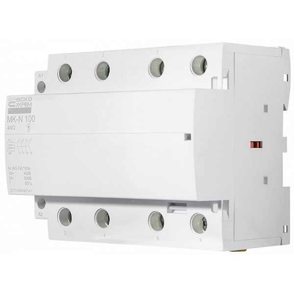 Модульный контактор Аско-Укрем MK-N 4P 100A 4NO (A0040030039) - фото №3