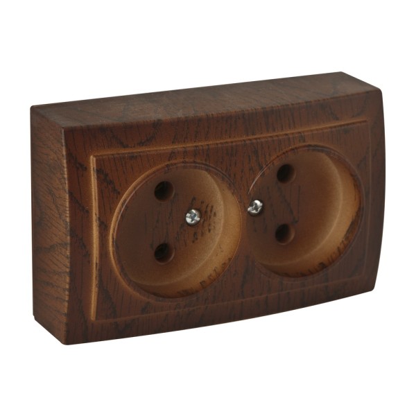 Розетка Nilson Themis горіх 2-на без заземлення ( 26271024 )