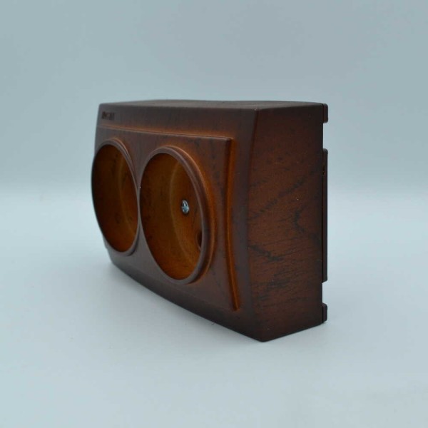 Розетка Nilson Themis горіх 2-на без заземлення ( 26271024 ) - фото №2