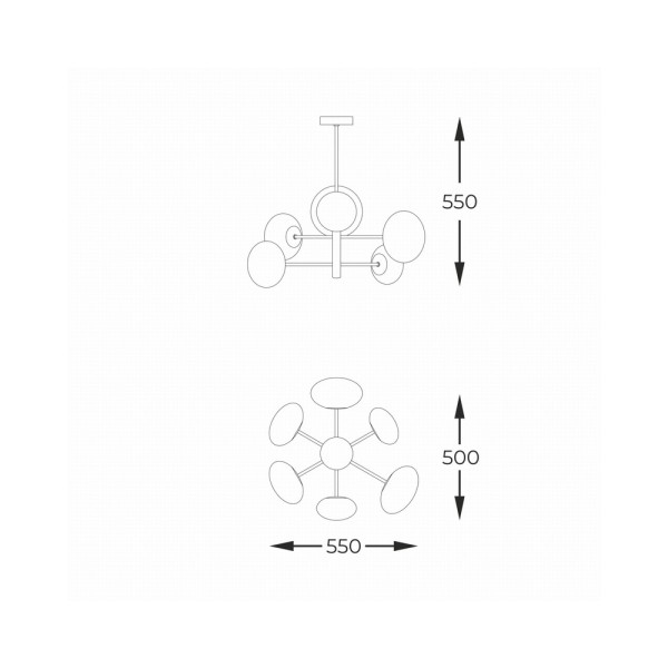 Люстра Zuma Line 1196 Omi G9 6x5W IP20 - фото №2