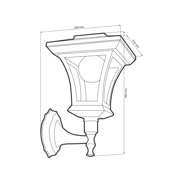 Вуличний світильник на сонячній батареї Goldlux 330918 Tirana LED 4000K IP44 чорний - фото №3
