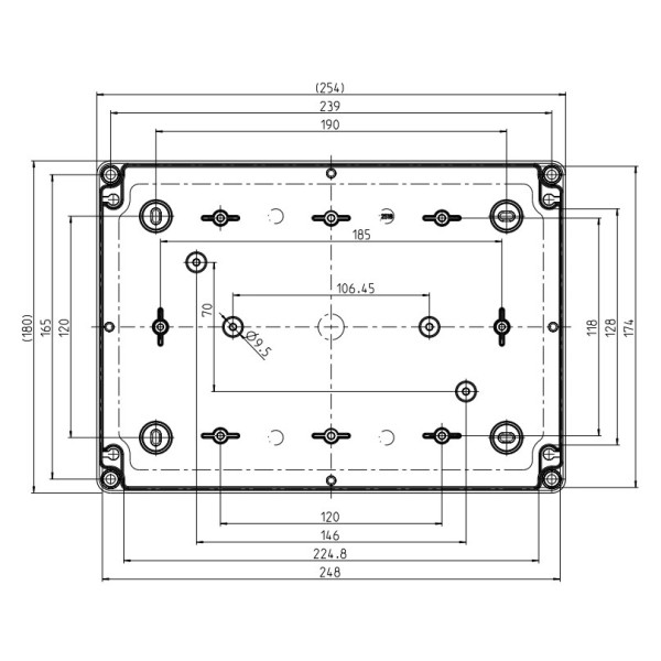 Коробка расключительная Spelsberg PS 2518-16-to (sp11200801) IP66 с гладкими стенками - фото №1