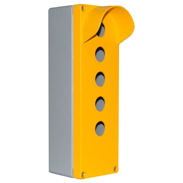 П'ятимісний алюмінієвий пост кнопковий з козирком TP Electric 3390-834-0600 80x250x70мм IP67