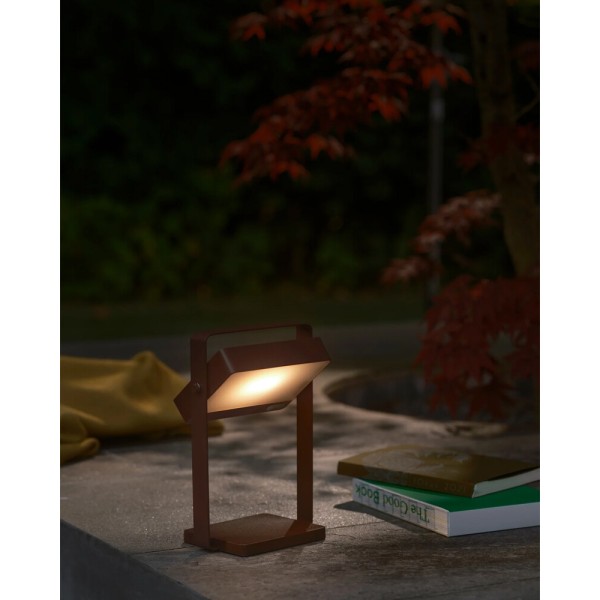 Уличный светильник на солнечной батарее Nordlux 2418035018 Saulio LED 1x3.5W 3000K 200Lm IP44 коричневый - фото №1