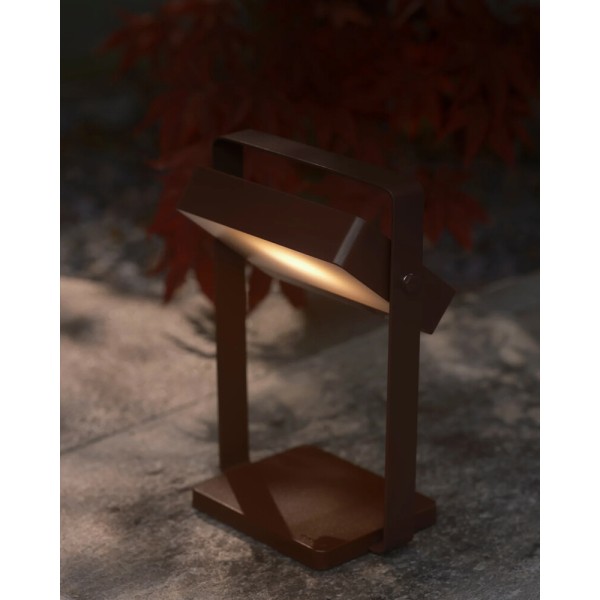 Уличный светильник на солнечной батарее Nordlux 2418035018 Saulio LED 1x3.5W 3000K 200Lm IP44 коричневый - фото №2