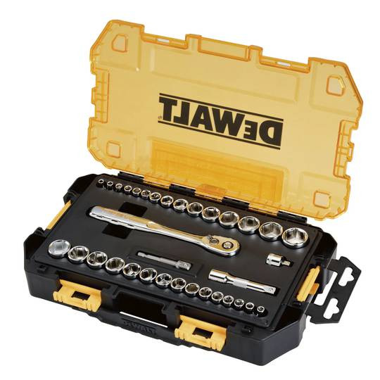 Набор головок DeWALT DWMT45034-0 1/4" 3/8" 34 предмета - фото №2