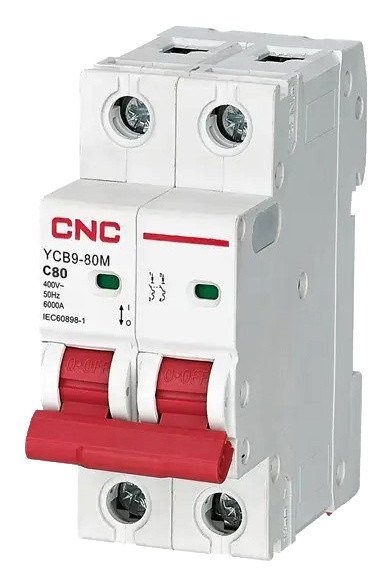 Модульный автоматический выключатель CNC YCB9-80M 2Р 63А 6кА С (Б00038282)