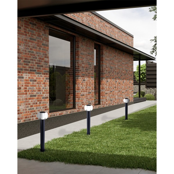 Вуличний світильник Goldlux 331571 Malaga LED 1x12W 4000K 1400Lm IP44 чорний - фото №1