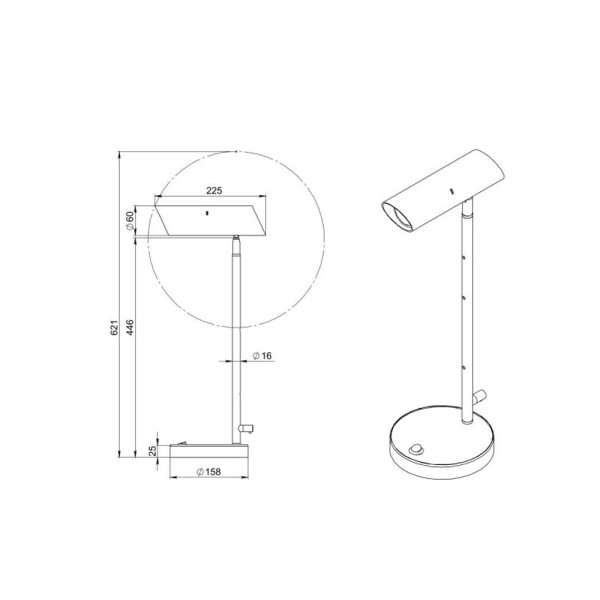 Настільна лампа Pikart 30672-2 GU10 1x60W IP20 чорна - фото №4