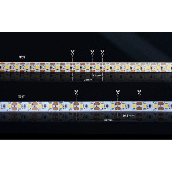 LED стрічка COLORS 120-2835-12V-IP33 8.4W 800Lm 4000K 5м (D8120-12V-5mm-NW) - фото №2