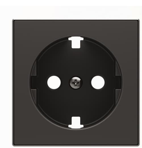 Центральная плата розетки ABB Sky 2CLA858890A1501 8588.9 NS с заземлением (черный бархат)