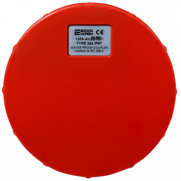 Силовой разъем Аско-Укрем ГП 3Р+РЕ 125А/4 (244) (A0080020010) - фото №1