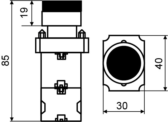 Кнопка Аско-Укрем XB2-BW3571 з підсвічуванням жовта (A0140010053) - фото №5
