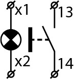 Кнопка Аско-Укрем XB2-BW3571 з підсвічуванням жовта (A0140010053) - фото №6