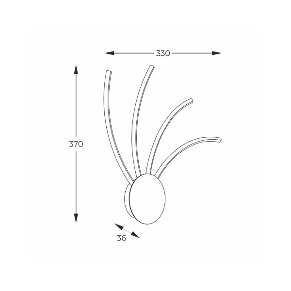 Бра, настенный светильник Zuma Line 2200014-BK Diogo Led 1x11W 3000K-6000K 600Lm IP20 - фото №1
