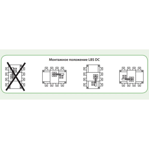 Вимикач навантаження ETI 004661855 LBS 250 2P DC1000 («1-0» 250A 1000V DC) - фото №3