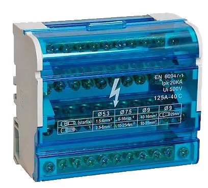 Шина «N» TNSy на DIN-рейку в корпусі ШНК 2x11 груп (TNSy5501132)