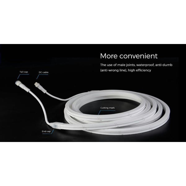 Адресний гнучкий неон COLORS 24V IP67 18W RGB-SPI 5м (NMT1312-SPI-24V-RGB) - фото №4